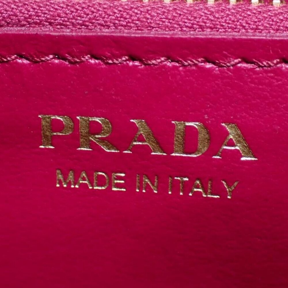PRADA Saffiano / Vitello Move Leather Continental Wallet & Card Case Red - Picture 8 of 12